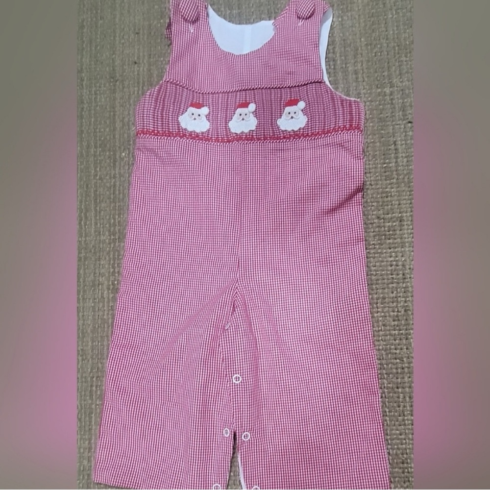 Dovie Jane Santa Christmas Longalls / Romper Size 6M